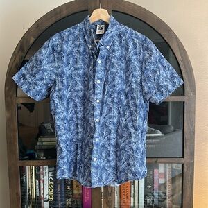 Blue Short Sleeve Men’s Button Down
